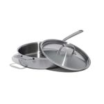 Made In Cookware - 3.5 Quart Stainless Steel Saute Pan - 5 Ply Stainless Clad - Professional Cookware - Induction Compatible Italy