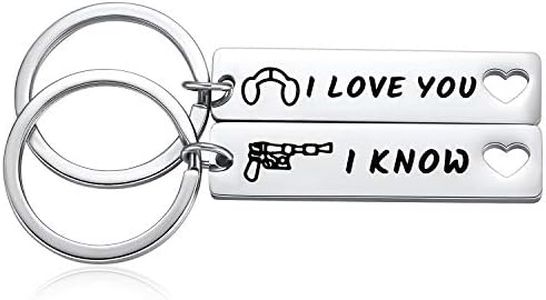 2pcs I Love You I Know Keychain Star Wars Couple Gifts Set to Boyfriend Husband Girlfriend Wife for Valentine's Day Wedding Anniversary Present