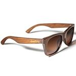 cloudfield Wood Frame Sunglasses for Men and Women with 9-Layer Polarized Lenses and Double Layer of UV Blocking Coating -Brown