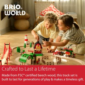 BRIO World Expansion Pack – Wooden Train Track Accessory Set