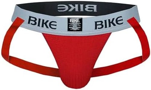 Bike Athletic Classic Jockstrap | Soft Cotton Pouch for Breathable Comfort | Durable 3-Inch Elastic Waistband for Superior Fit and Support | Iconic Since 1874 | Perfect for Athletics and Fashion Red