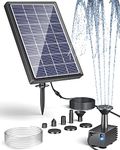 Biling Solar Water Fountain for Bird Bath, 3.5W Solar Water Pump with 4ft Tubing Solar Water Features for The Garden, 6 Nozzles Solar Pond Fountain for Fish Ponds Outside Hummingbird Bath and Tank