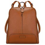 S-ZONE Women Genuine Leather Backpack Purse Fashion Casual Ladies School College Bag Fit 13in Laptop