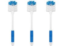 Bottle Cleaner Brush— Long Water Bottle Brushes for Flasks, Tumblers, Glassware & Baby Bottles Cleaning, 3-Pack