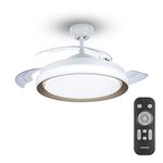 PHILIPS LED Bliss 28W Ceiling Light with 35W Fan, Remote Included. [Gold]. for Home Lighting, Livingroom and Bedroom.