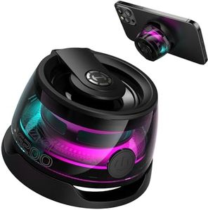 Edifier G200 Magnetic Bluetooth Speaker, 5W Mini Speakers Wireless with Bluetooth 5.3, RGB Light, Game Mode, 7H Playtime, Portable Phone Stand for iPhone, Travel, Golf Cart - Black