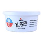 SIL-Glyde 12 oz Tub Silicone Based Brake Assembly Lubricant for Eliminating Disc Brake Squeal - Moisture Proof, Heat Resistant, Rust and Corrosion Protector