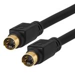 Cmple - S-Video SVideo (SVHS) Gold Plated Cable 4 pin Black/25FT AD