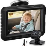 Zacro Baby Car Camera HD 1080P - Car Camera for Baby Clear Night Vision & 360° Adjustable, 150° Wide-Angle Lens Rear Facing Baby Car Mirror Monitor 4.3” Display to Observe Baby's Every Move