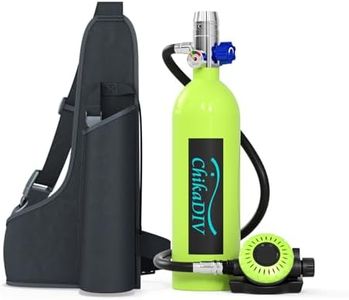 CHIKADIV Mini Scuba Tank,Lung Tank for Adults1L Portable Scuba Diving Cylinder up to 20 Minutes Dive Time Small Diving Gear for Emergency Rescue, Underwater Exploration F1 Green