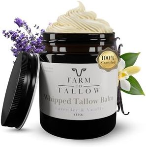 FARM TO TALLOW Grass-Fed Beef Tallow for Skin, Face & Body – Lavender Vanilla Moisturizer with Olive Oil – Gentle, Hydrating Natural Skincare Cream for Dry or Sensitive Skin – 4 oz