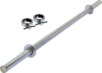 BODY MAXX Generic Ekatra Fitness Nickel Electroplated Steel Rod with Locks 5ft. 21mm (Silver)