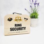 Personalised Printed Wedding Ring Security Wooden Case - Sunglasses and Hat design