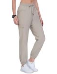 MoFiz Womens Cargo Pants with Pockets Outdoor Casual Sports Hiking Jogger Pants for Women Light Khaki Medium