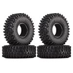 INJORA 4PCS 1.9 RC Crawler Tyres Rubber Tire Wheel Tyre Set for 1/10 RC Car Axial SCX10 90047 SCX10 III AXI03007 D90 D110 TF2 Tamiya CC01 TRX-4