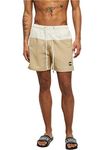 Urban Classics Men's Block Swim Shorts: Comfortable Quick-Dry Material for Beach and Pool - Stylish and Versatile, Union Beige/Soft Sea Grass, 4XL