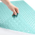 Gorilla Grip Patented Bath Tub Shower Mat, 35x16 Washable Bathtub Floor Mats, Suction Cups and Drain Holes to Keep Tubs Clean, Green