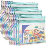 15 Pack Mesh Zipper Pouch Bags,Double-Layer Puzzle Building Block Storage,Colored Nylon Zippered Blocks Bags,Lego Storage Bag, A4 Zipper Lego Puzzle blocks Pouch with Handle for Office Games