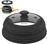 Microwave Splatter Cover, Vented Silicone and Glass Cover Splatter Guard Lid, Food Collapsible Plate Cover Lid with Easy Grip Handle, Anti-Splatter Lid Fits 6-7- 8-9- 10-11 inch Plates & Bowls.