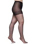 Berkshire womens Ultra Sheer Non-control Top Pantyhose - Sandalfoot, Fantasy Black, 3X-4X