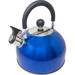 2.5L Stainless Steel Whistling Kettle - Suitable for Fishing, Camping, Hiking, Indoor & Outdoor | Camping Kettle for Gas Stove, Electric Stove, Camp Fire | Lightweight, Fast Boil, Phenolic Handle