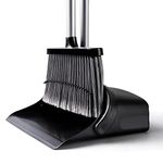 Eyliden Nylon Broom Dustpan Set, And Combo With 52 Long Handle For Lobby Kitchen Room Office Indoor, Set Home, Floor Use Dust Pan Sweep Black