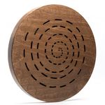 Nazar Drums Water-Fall Disc — Wooden Ocean Drum, Swirl, 16" (40 cm) | Long Water Ambience for Sound Bath, Meditation & Yoga | No Bag