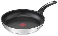 Tefal Emotion E3000204 Frying Pan 20 cm Non-Stick Coating Even Heat Distribution Elegant Design Robust Handle Induction Cooking Indicator Cranberry