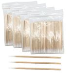 Qiuyan 400pcs Microblading Cotton Swab with Wood Handle Small Pointed Tip Head for Eyebrow Tattoo Beauty Make-up Color Nail Seam Dedicated Dirty Picking Sticks