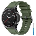 Silicone Bands for Garmin Fenix 7/7 Pro/6/6 Pro/5/5 Plus, Forerunner 965/955/945/935/745/Approach S70 47mm/S62/S60/Epix 2/2 Pro 47mm, 22mm Quick Fit Strap for Garmin Instinct (Dark Green)