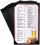 Juvale Black Restaurant Menu Cover Holders (7.8 x 13.8 in, 12 Pack)