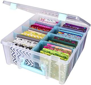 ArtBin Super Satchel Double Deep Compartment Box - Art Storage with 8 Removable Compartments, Smart Closure for Craft Supplies