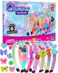 PURPLE LADYBUG Glamour Headband Making Kit for Girls - Fun Craft Kits for Kids - DIY Hair Accessories & Hair Bands for Girls - Girls Birthday Presents for Age 6 7 8 9 10 - Great 5 Year Old Girls Gifts