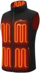 Venustas Men's Heated Fleece Vest with 6 Heating Zones, Lightweight Recycled Electric Fleece Vest