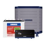 Luminous Zelio+ 1100 900VA Pure Sine Wave Inverter with RC 18000TT 150Ah Tubular Battery & Trolley | Inverter & Battery Combo for Home, Office & Shops