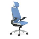 Steelcase Gesture Ergonomic Office Chair With 360° Armrests, 3D Live Back Lumbar Support, Adjustable Headrest Cloud