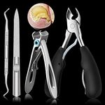 Toe Nail Clippers Adult 4 Pcs, Professional Podiatrist Toenail Clippers for Seniors Thick & Ingrown Toenails, Sharp Heavy Duty Nail and Toenail Clippers for Thick nails for Arthritis Diabetic - DEJLIG