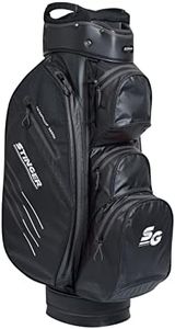 Stinger Waterproof Golf Bag - Lightweight, Black/Grey. Golf Club Bags with 14-Way Divider,Large Putter Tube & Cooler Pocket- Durable Golf Carry Bag Golf Bags Golf Stand Bags for All Weather