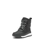 SOREL Children's Whitney ll Plus Lace Waterproof Boot - Black, Sea Salt - 5