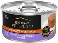 Purina Pro Plan Grain Free Pate Wet Cat Food, COMPLETE ESSENTIALS Turkey & Vegetables Entree - (Pack of 24) 3 Oz. Pull-Top Cans