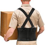 Back Brace for Lower Back Pain Relief-Lumbar Back Support Belt for Women and Men,Adjustable Removable Suspender Straps,Lower Back Belt for Heavy Lifting Work,Moving and Warehouse Jobs XL/2XL(37"-45")