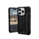 URBAN ARMOR GEAR UAG Designed for iPhone 14 Pro Case Carbon Fiber 6.1" Monarch Rugged Premium Protective Cover Lightweight Slim Shockproof Dropproof Compatible with Wireless Charging