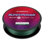 KastKing Superpower Silky8 Braided Fishing Line, Moss Green, 8 Strand, 10LB, 300Yds