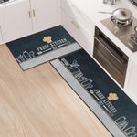 Oweisong Non Slip Kitchen Mats 2 Piece Floor Runner Rugs Kitchen Area Rugs and Mats Comfort Standing Carpet Set for Hallway Laundry Room