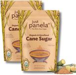 Organic Unrefined Cane Sugar - 1 Pound, Pack of 2 - Sweeten Your Coffee with Natural Cane Sugar - Unprocessed and Handcrafted Cane Sugar with Intact Natural Minerals - Jaggery Powder