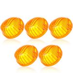 CCIYU 5 Amber Round-Shape Cab Marker Light 9069A Cover Lens for Chevrolet truck pickup 1973-1991 Chevrolet K30 Pickup K20 Suburban K10 Suburban C10 Pickup Blazer K5 Blazer C70 C60 C50 etc