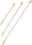 Altitude Boutique 18k Gold Plated Necklace Extenders Delicate Necklace Extender Chain Set for Women 3 Piece Set, Extensions 2", 4", 6" Inches Hypoallergenic in Gold, Rose Gold, or Silver, Stainless