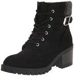 Bella Vita Women's Combat Boot Ethel, Black Suede, 7 UK