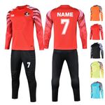 Custom Soccer Goalie Jersey Youth Adults Goalkeeper Jersey Personalized with Name Team Number Logo