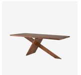 METALBUCKS Metal Bucks Samurai Solid Sheesham Wood Dining Table for Hall | Dining Table for Living Room